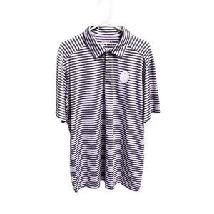 Nike Golf Men’s Lavender Striped Dri Fit French Lick Polo Shirt Size XL